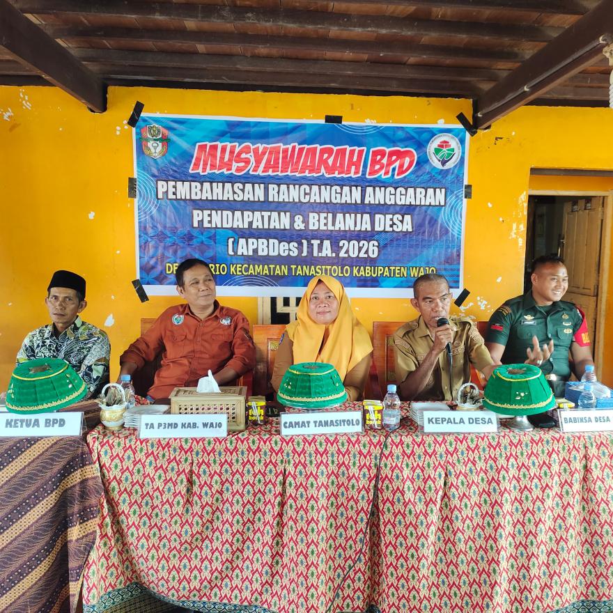 BPD Desa Mario Gelar Musyawarah Pembahasan Rancangan APBDes Tahun Anggaran 2026